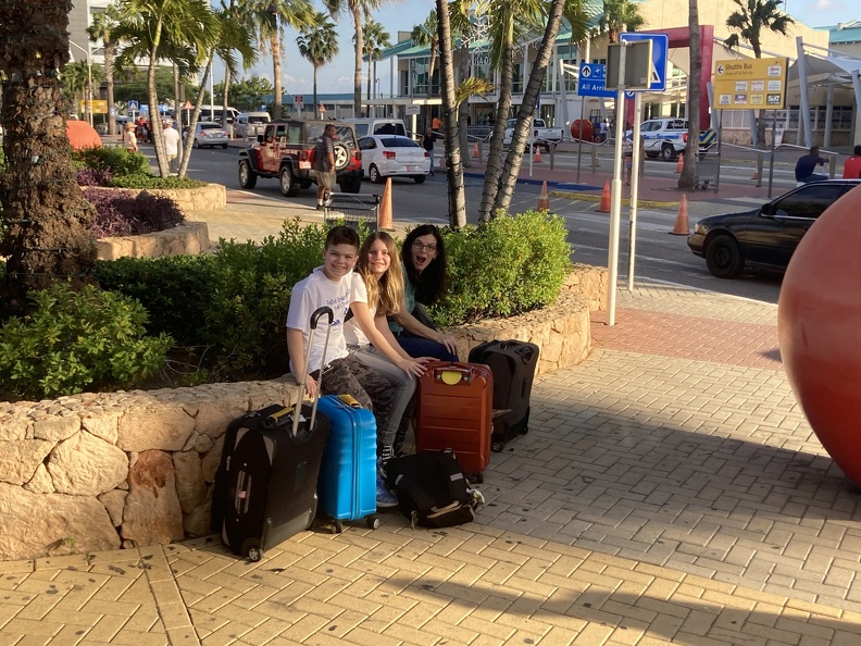 8 Waiting for Rental Car in Aruba.JPG